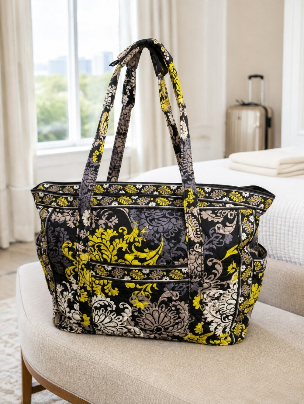 Vera Bradley Get Carried Away Travel Tote Baroque Large Weekender Bag